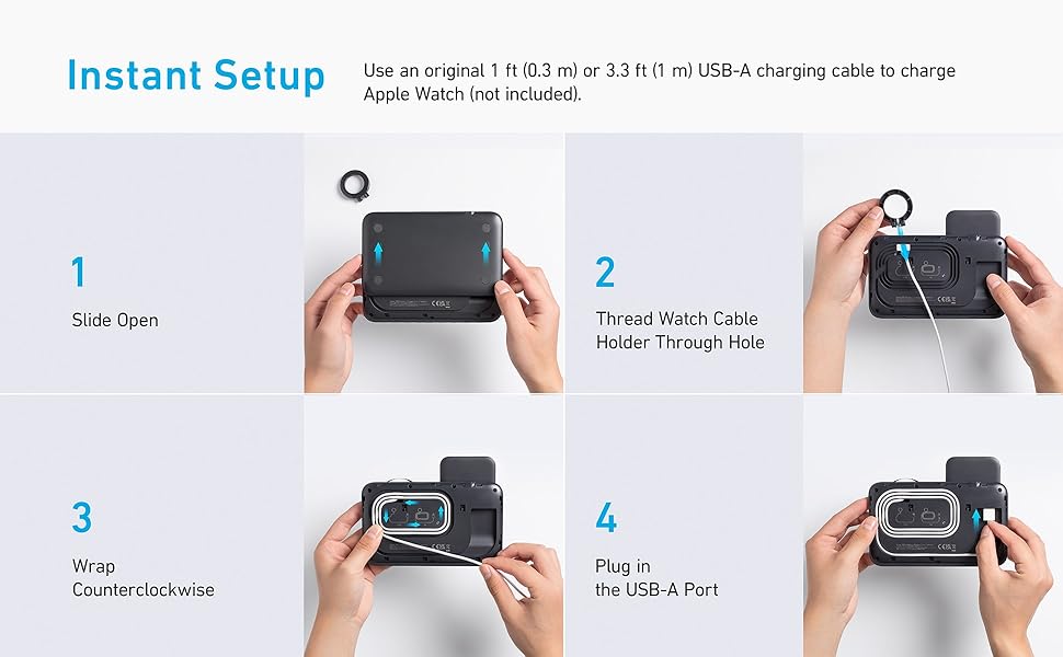 Anker Foldable 3in1 Wireless Charging Station with Adapter, 335