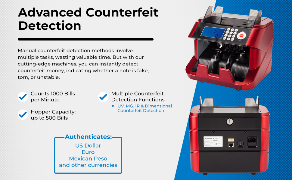 Carnation CR2300 Money Counter with Counterfeit Bill
