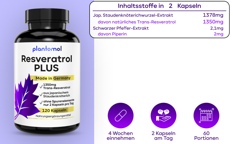 Steigern Sie Ihre Zellgesundheit mit Resveratrol-Kapseln aus japanischem Staudenknöterich