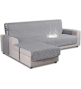 VANSOFY Upgraded Sectional Couch Covers 100% Waterproof L Shaped Sofa Slipcover Reversible Chaise...