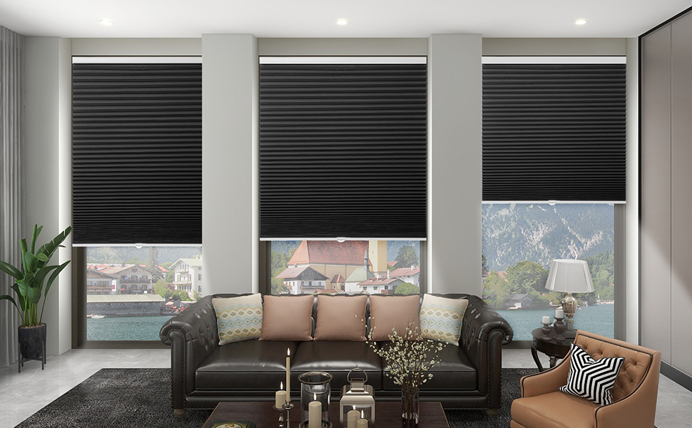 Blinhdome Custom Size Cordless Cellular Shades, 2 Lift Option for