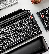 QWERKYTOYS Qwerkywriter S Typewriter Inspired Retro Mechanical Wired & Wireless Keyboard with Tab...