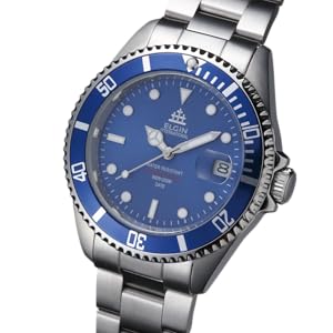 Amazon.co.jp: ELGIN エルジン 自動巻き腕時計｜FK1405S-BL