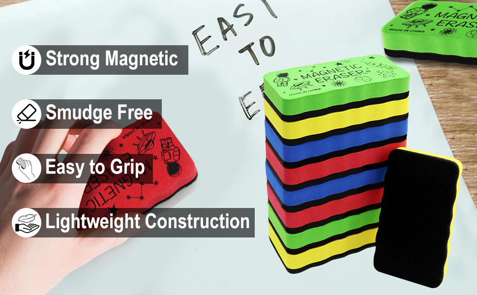 IHPUKIDI Dry Erase Eraser, Whiteboard Eraser 8