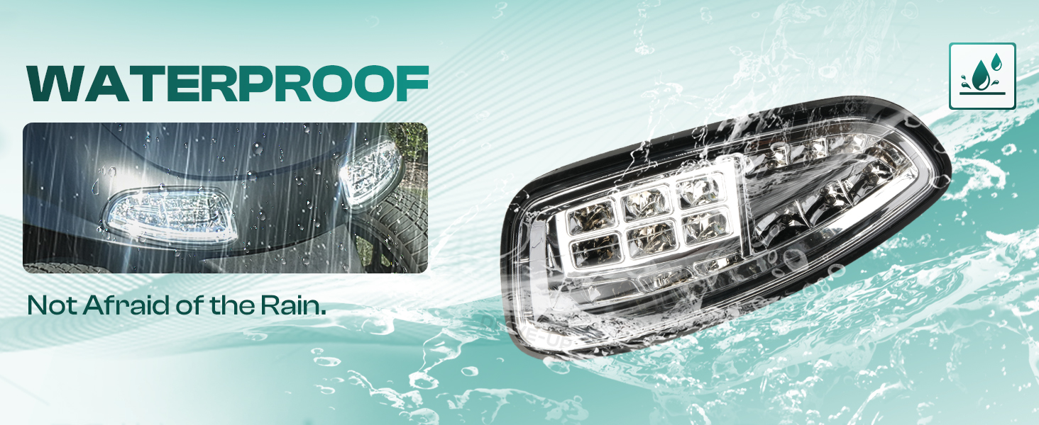 Waterproof LED Headlights for golf cart