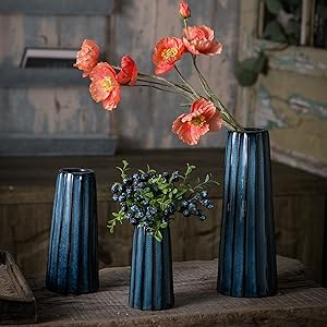 Pottery Glazed Vase for Bookshelf