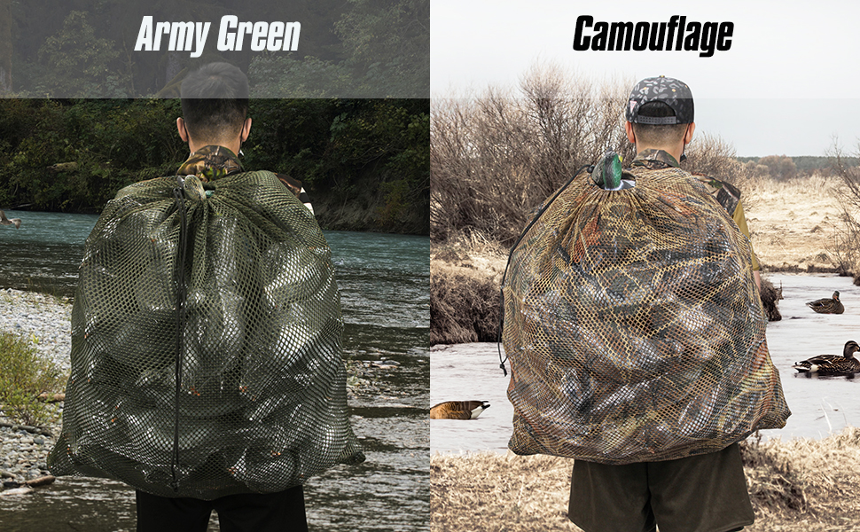 VicBre 2 Pack Mesh Decoy Bags with Shoulder Strap,Duck