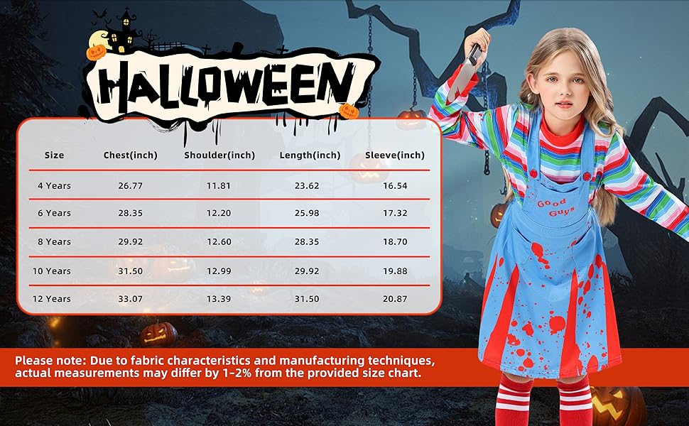 Girls Horror Movie Doll Costume