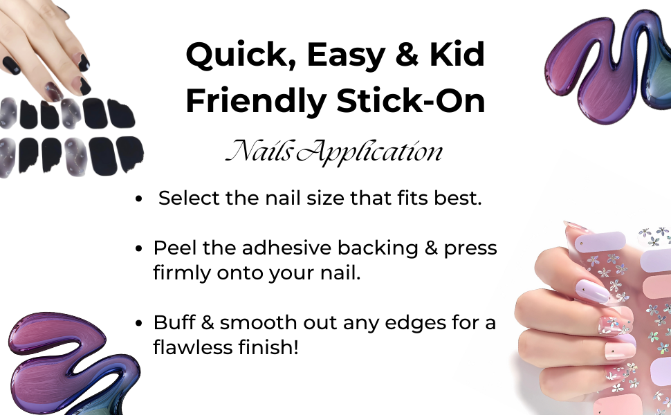 ITUS nail art, hawtever nail art wrap, kids nail sticker, kids nails, nails