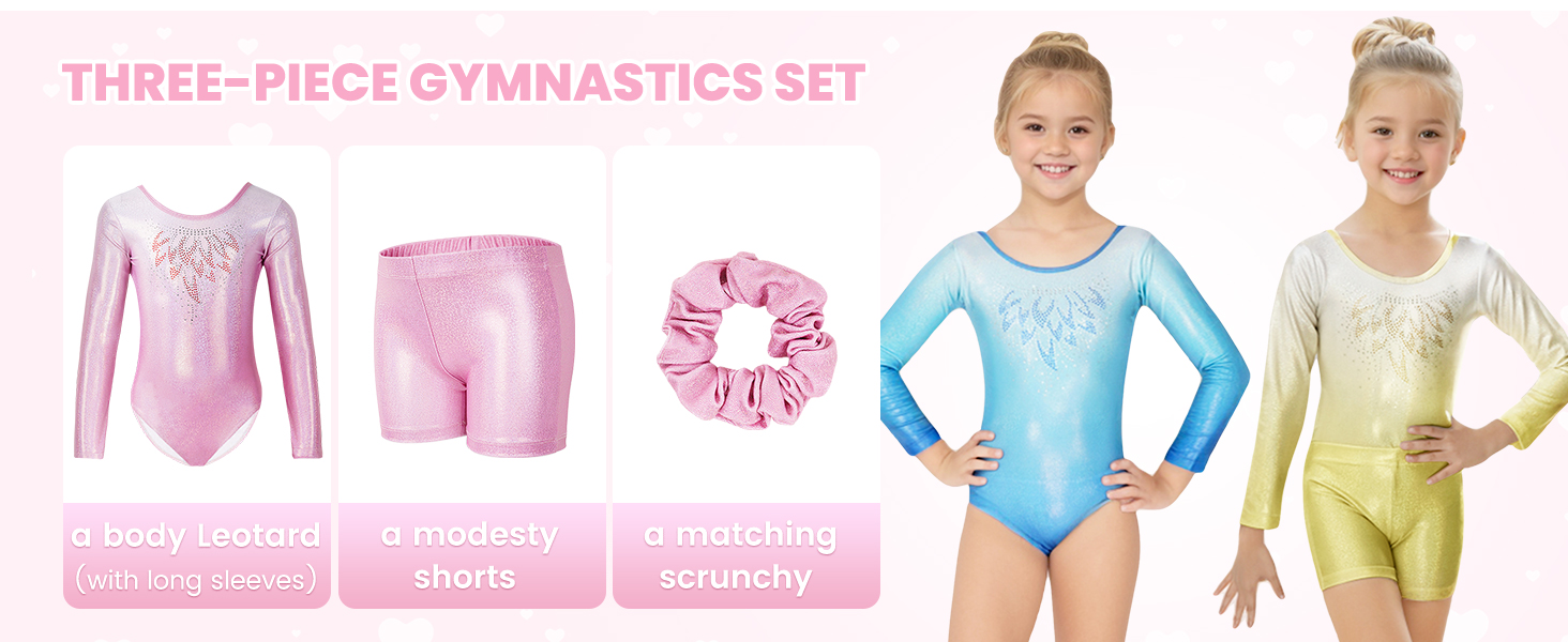 long sleeve gymnastics leotards for girls