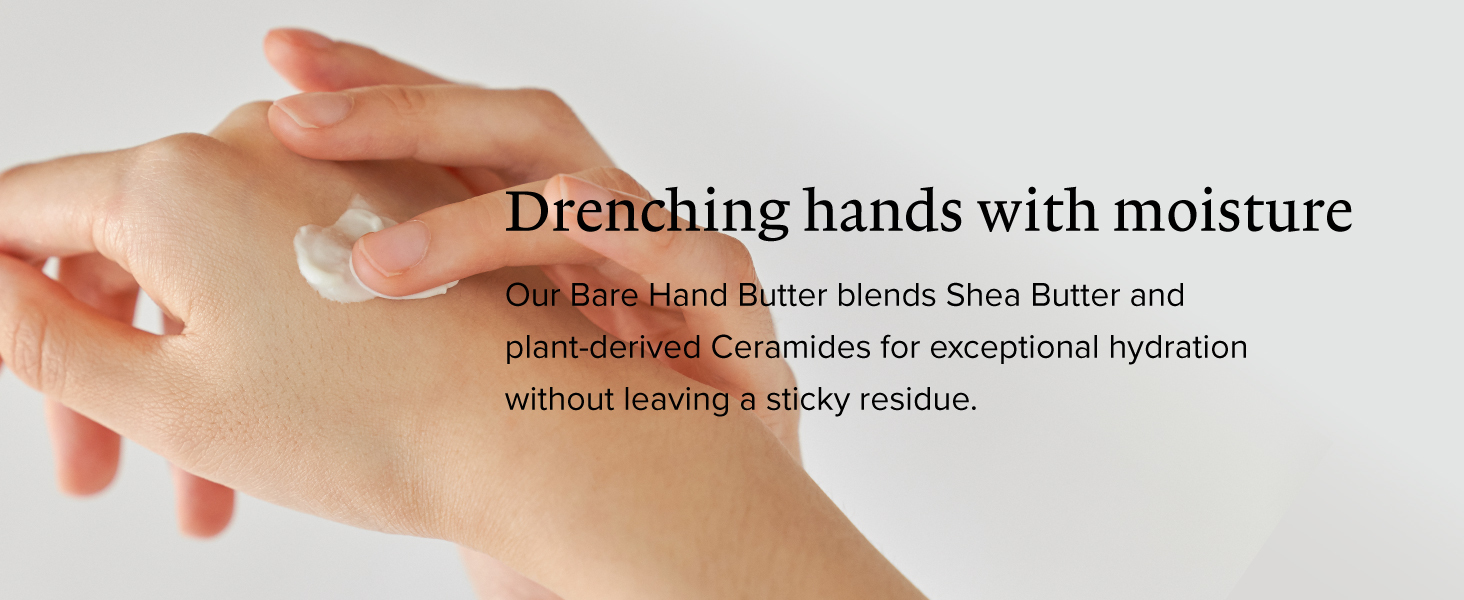 drenching hands with moisture