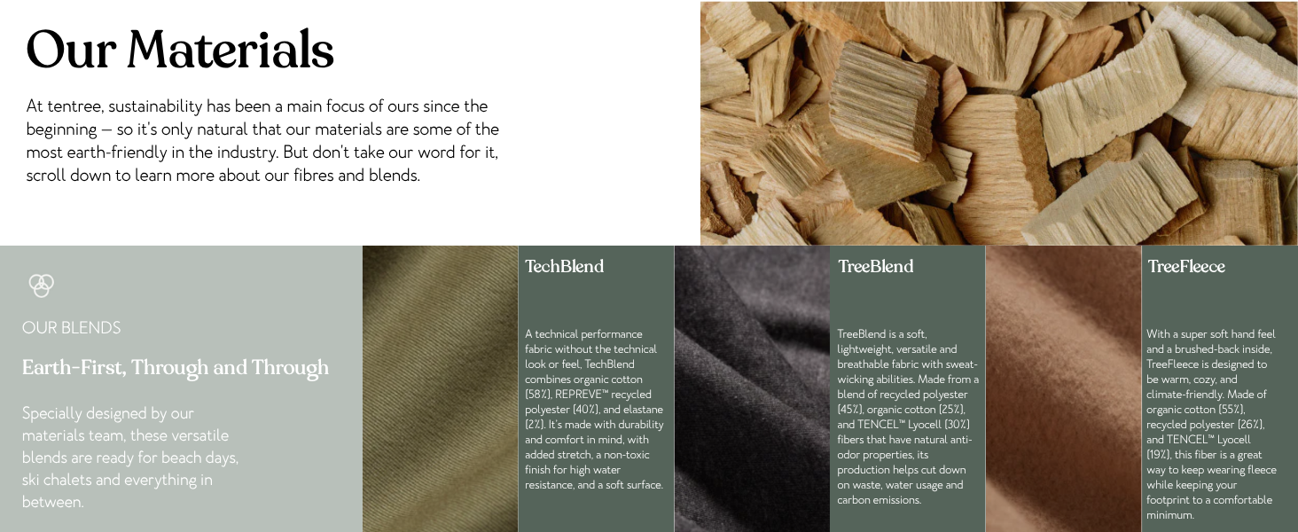 Sustainable materials in our clothing