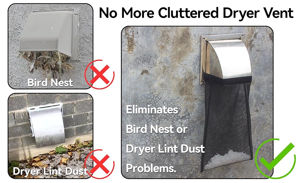 4 قطع من مجففات الوبر - كيس مصيدة الوبر بفتحات تهوية للمجفف في الهواء الطلق لجمع الغبار والوبر 19 ايه