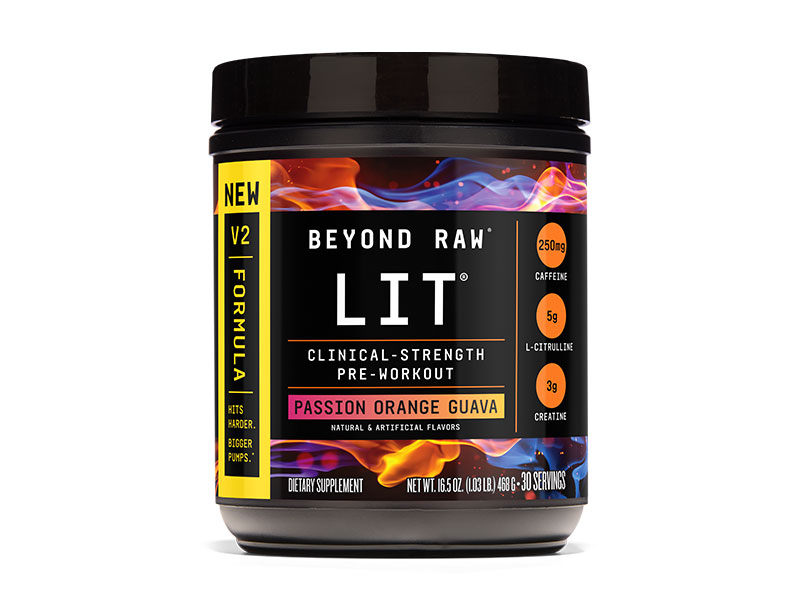 Beyond Raw Lit V2 New Formula. Passion Orange Guava