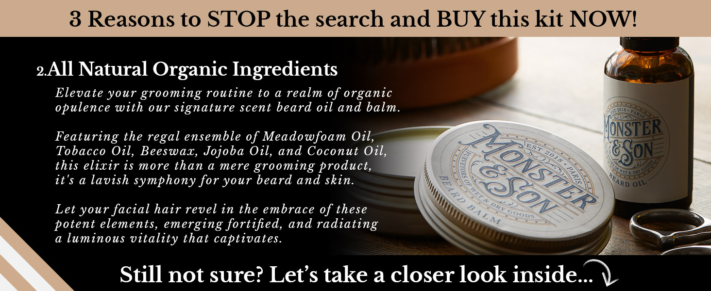 monster and son organic natural beard grooming care best gift kit for men gentleman savage men's