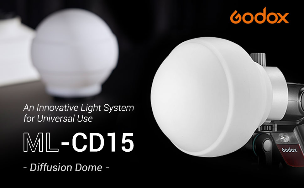 Godox MLCD15 Diffusion Dome Kit with 3 Adapters, Silicone Flash