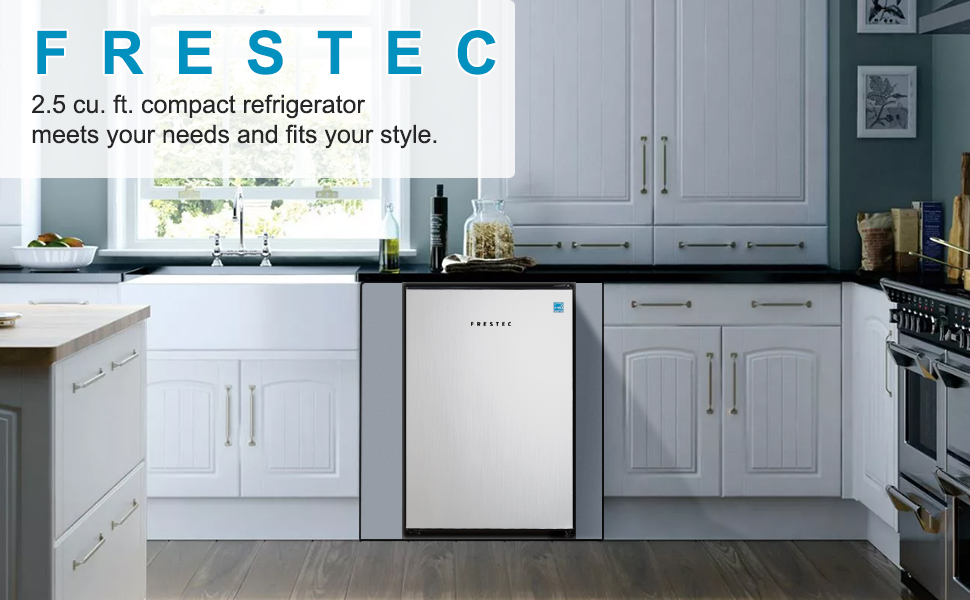 Frestec 2.5 CU' Mini Refrigerator, Small Refrigerator, Mini