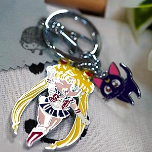 セーラームーン　キャラクター キーリング キーホルダー 2個セット 当時品 セーラームーン キャラクター キーリング キーホルダー 2個