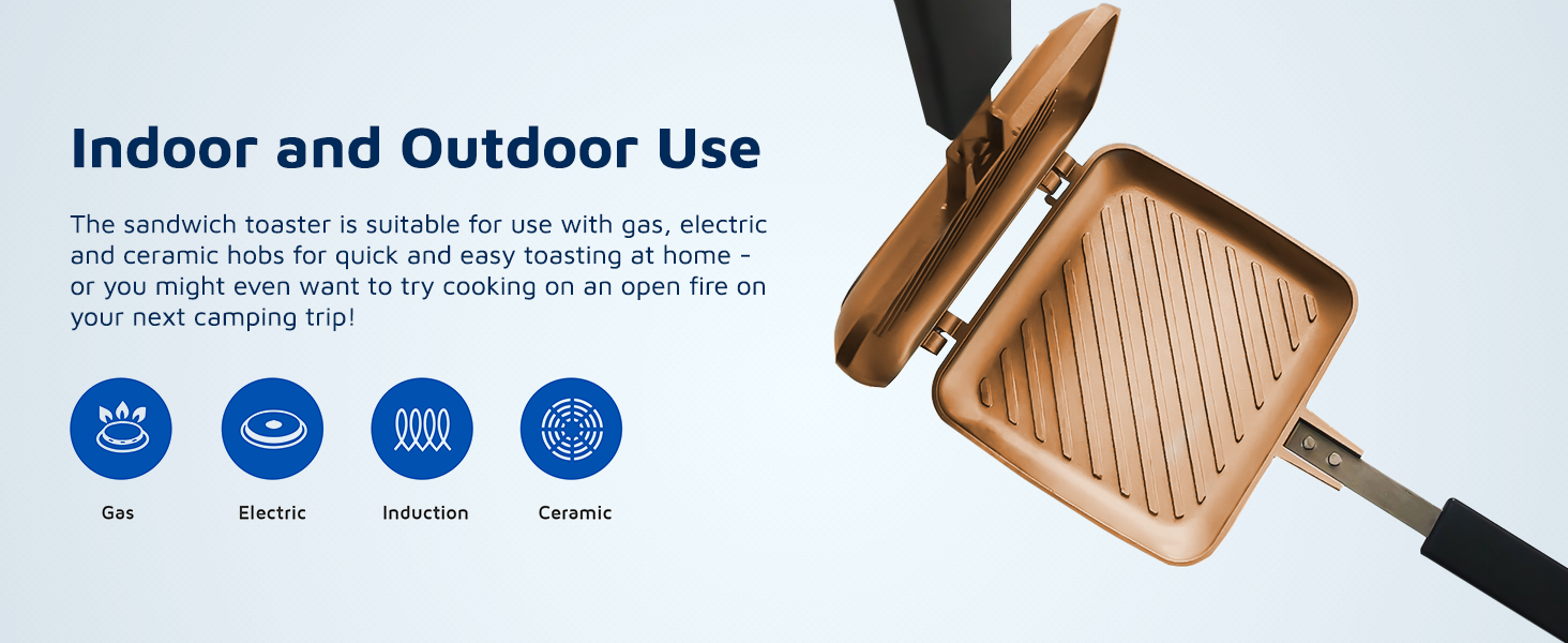 JeanPatrique Stovetop Toastie Maker Copper Ceramic