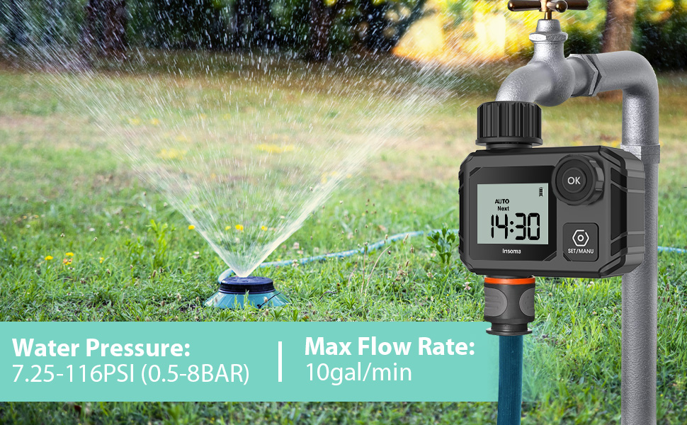 Sprinkler Timer, Outdoor Digital Water Timer for Garden