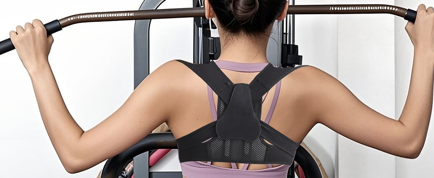 Posture Corrector for Women and Men, Adjustable Back Brace with Underarm Pain Relief Strap