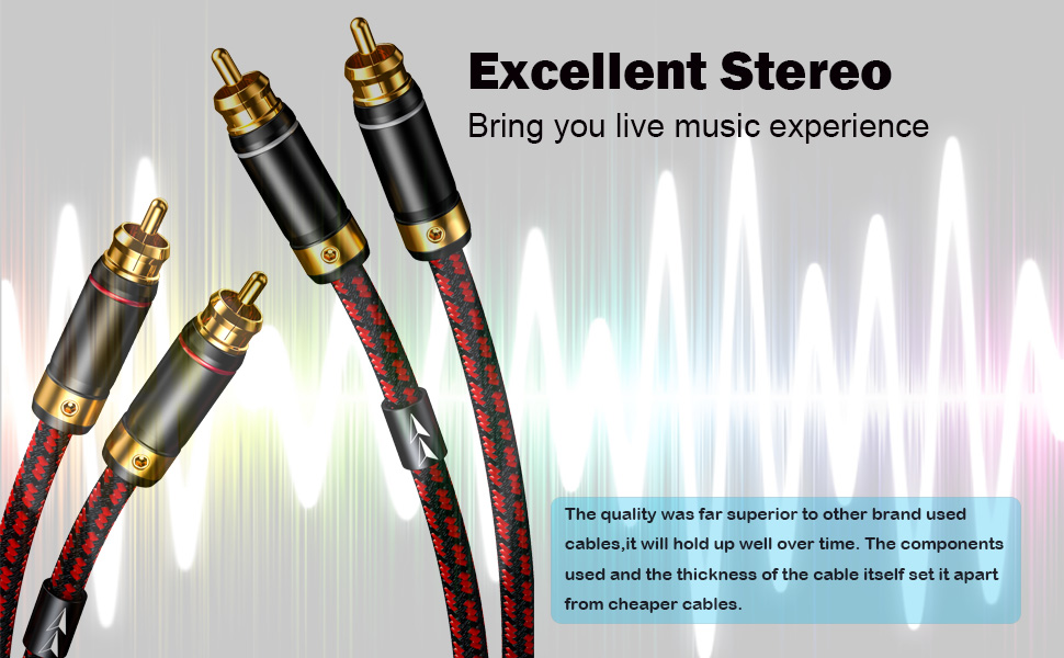 Audiophile rca to rca audio cable