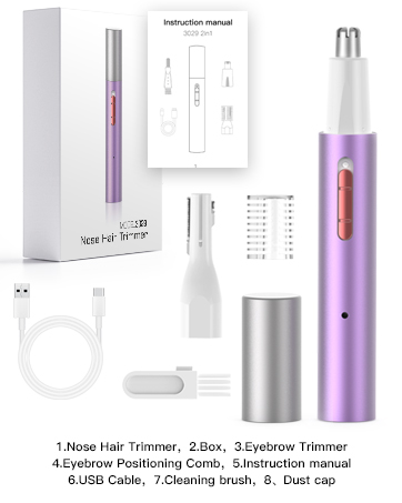 Ear and Nose Hair Trimmer for Men Women,Painless USB Rechargeable Nose Hair Trimmer Clipper