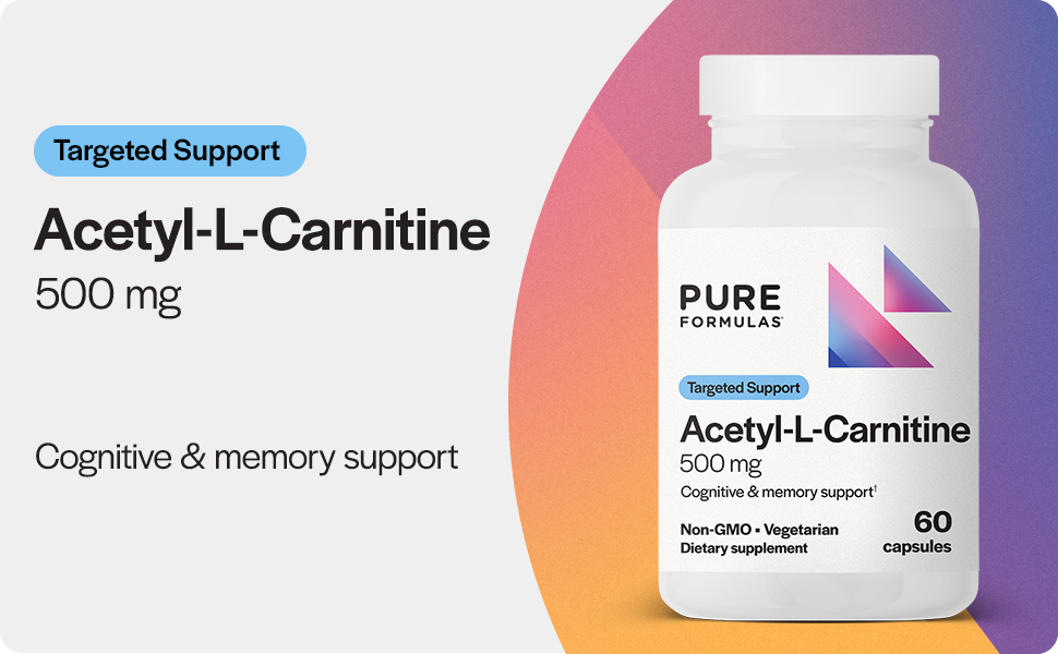 Pure Formulas Acetyl LCarnitine Cognitive & Memory Support