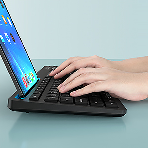 bluetooth keyboard with phone holder