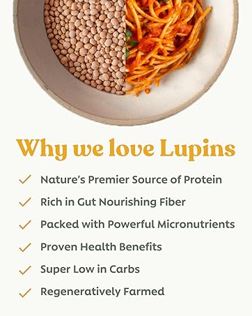protein low carb lupin pasta superfood healthy keto chickpea lentil gluten free high fiber low cal