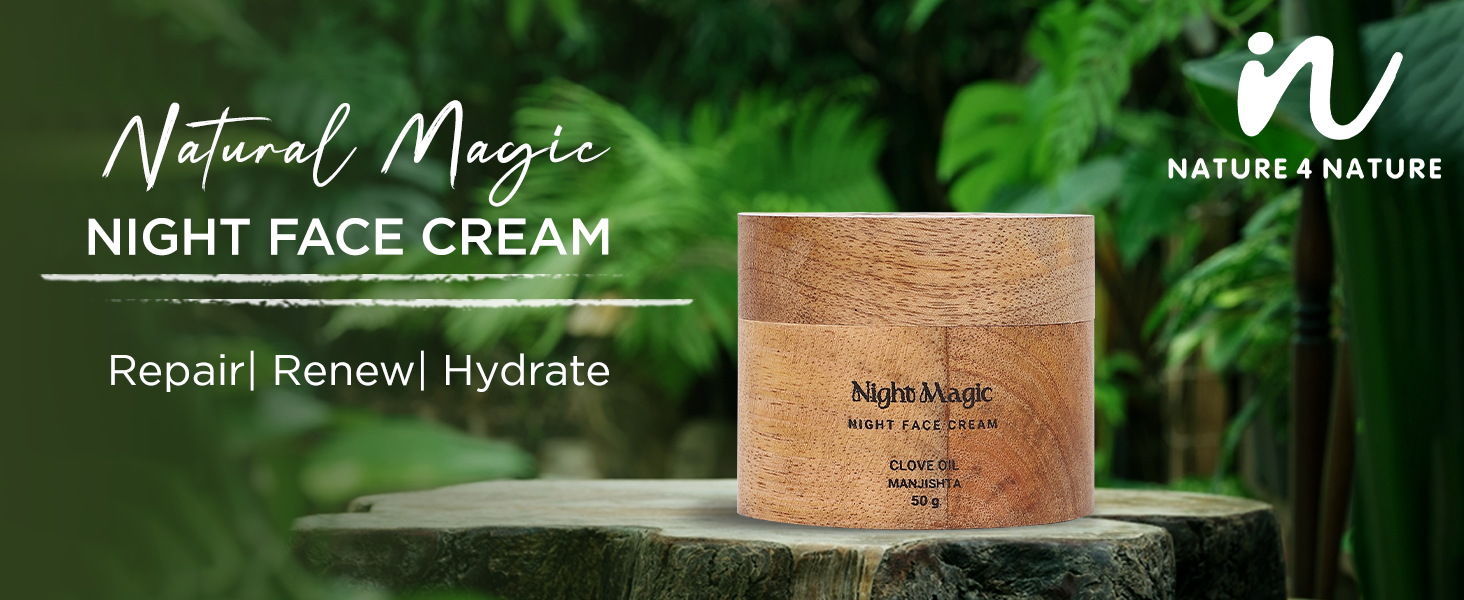 Nature4Nature Natural Magic Night Face Cream For Glowing Skin, Hydrates