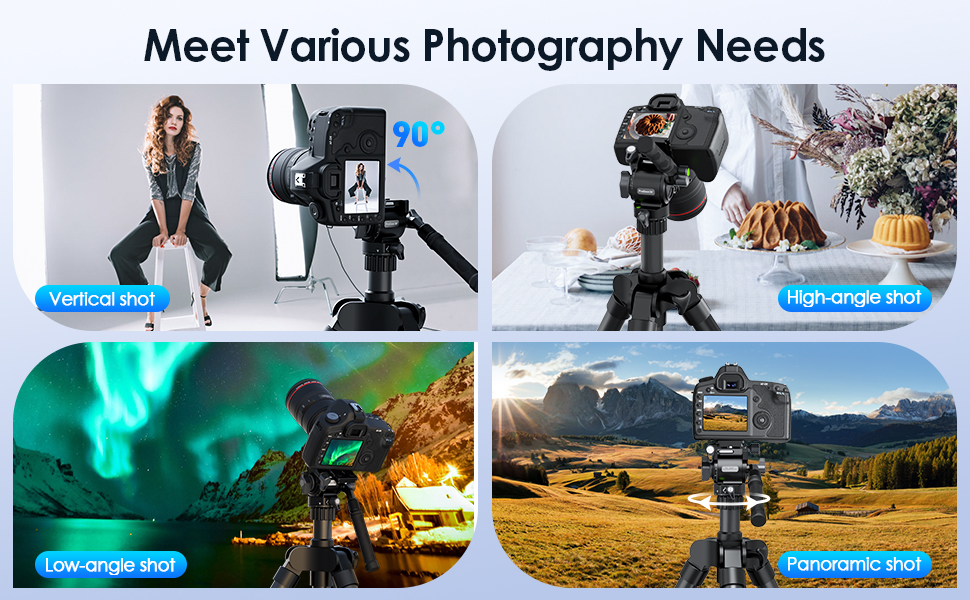 ProGearX Video Tripod Fluid Head, Metal Panorama Head with