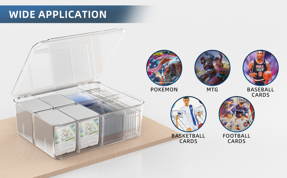 sysdmno Transparent Trading Card Storage BoxHolds 2000