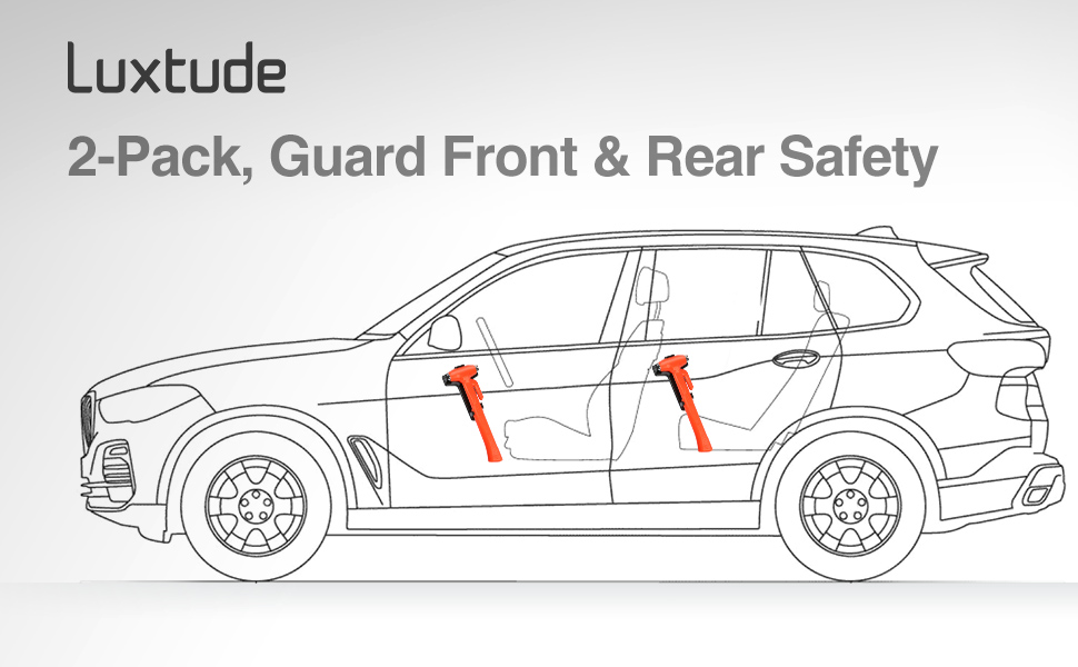 Luxtude 2 Packs Car Window Breaker, Glass Breaker Seatbelt Cutter, 3in