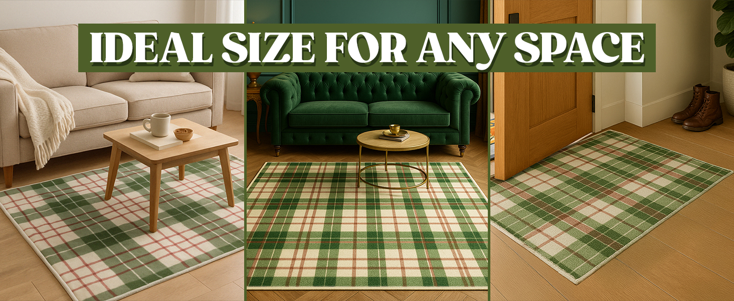 Plaid area rug carpet A+
