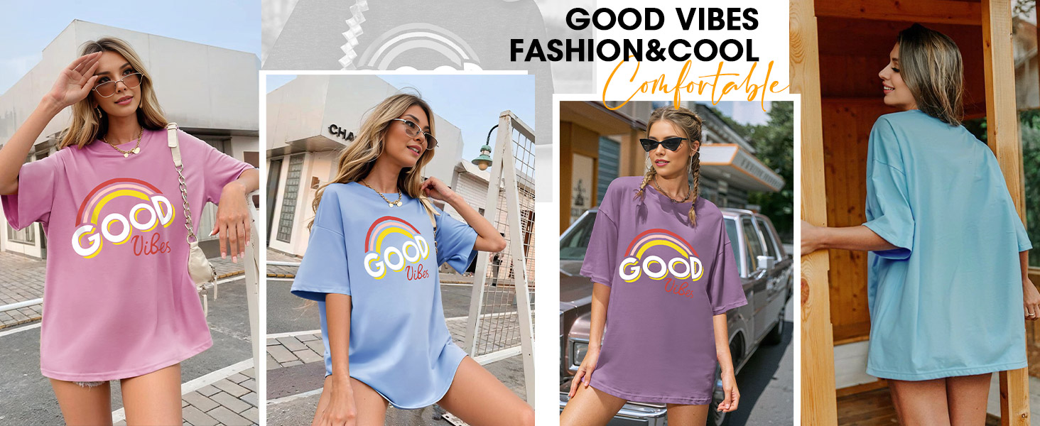 the good vibes t - shirt dress - the [ unused0 ]