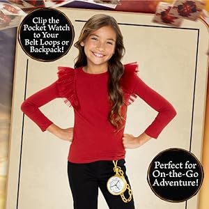 Disney Descendants The Rise of Red Time Travel Pocket Watch Lights & Sounds with 10 Movie Phrases
