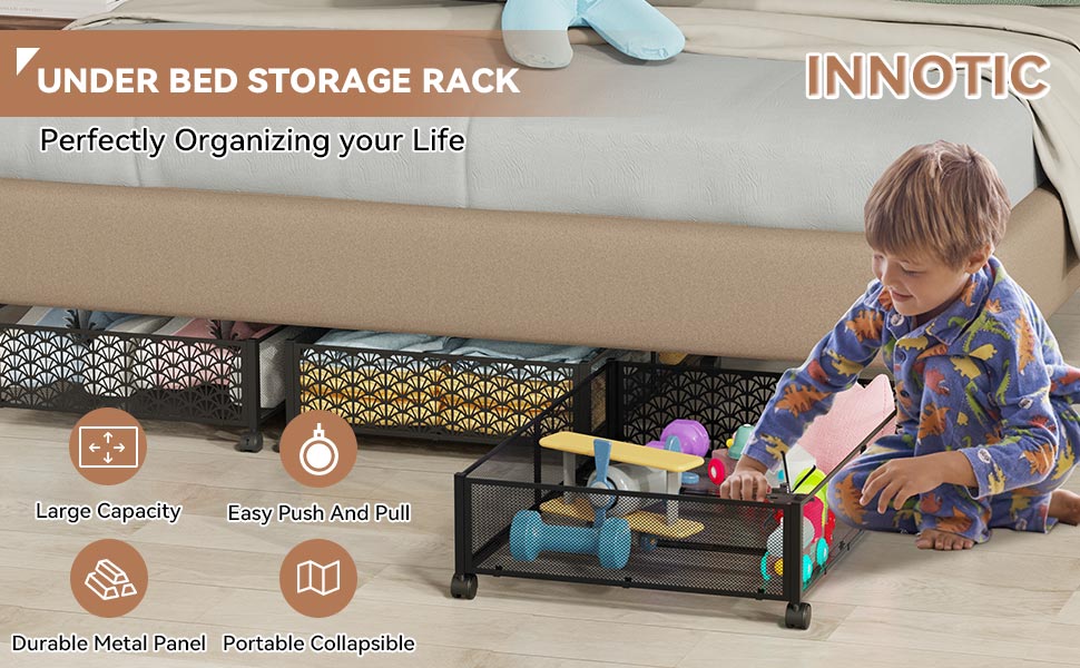 Innotic Under Bed Storage, Under Bed Storage with Wheels