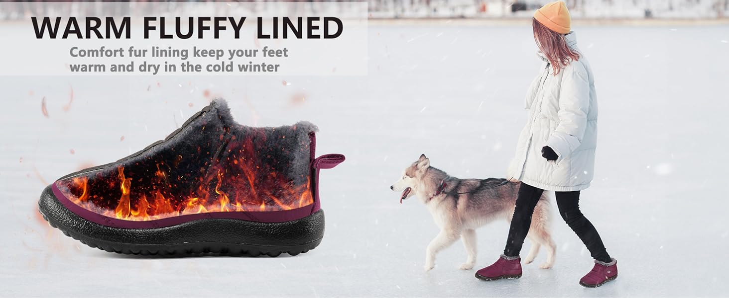 Snow Boots for Women Winter Boot with Comfortable Warm Fur Lined Ankle Booties