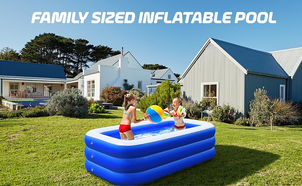 Inflatable Swimming Pool for Kids and Adults Family Inflatable Outdoor