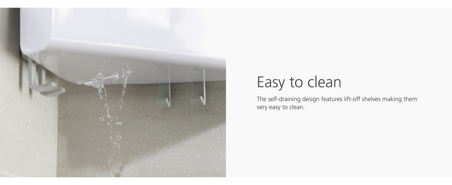 Joseph Joseph EasyStore SelfDraining Corner Shower Caddy with Mirror White Amazon.co.uk