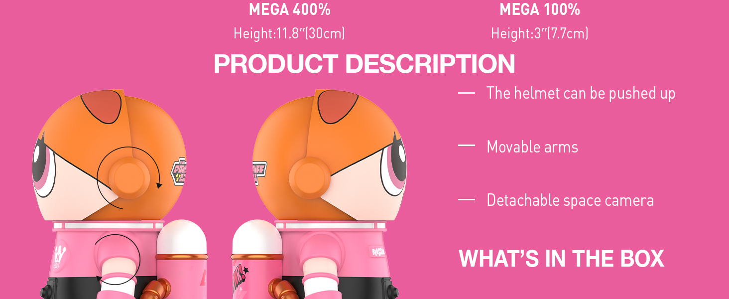 MEGA SPACE MOLLY 400%+100% THE POWERPUFF GIRLS-Blossom