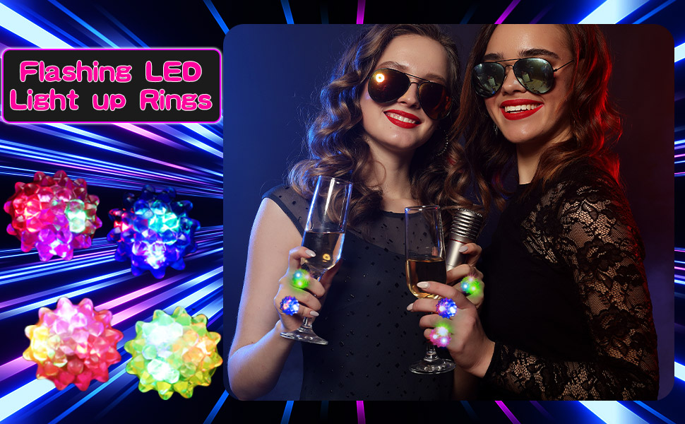 YanGetifit Flashing Colorful 25 Pcs Rubber Rings LED Light