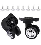 ZHMEINA Luggage Wheels Replacement Kit, Suitcase Wheels Replacement with Screws, 360° Rotation Sp...