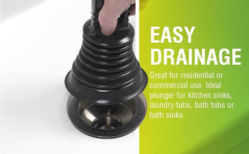 LDR 512 3420K Mini Bellows Sink and Drain Plunger for Bathrooms