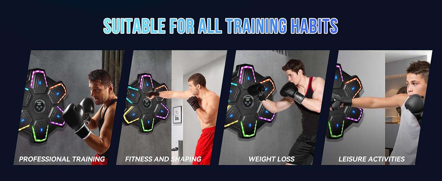 máquina de entrenamiento de música de boxeo