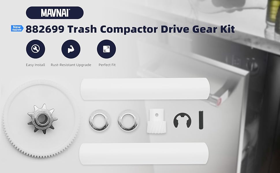 New Upgrade 882699 Trash Compactor Drive Gear Kit