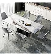 Hawthyhome Dining Room Chairs Set of 6 Faux Leather Kitchen Chair Upholstered Chair for Living Room ...