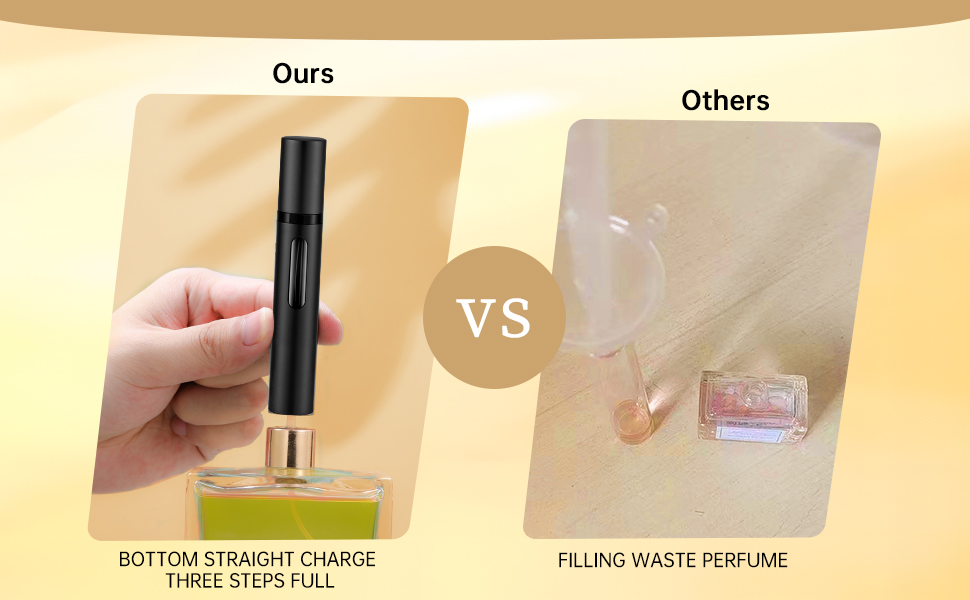 bottom-filing perfume bottle