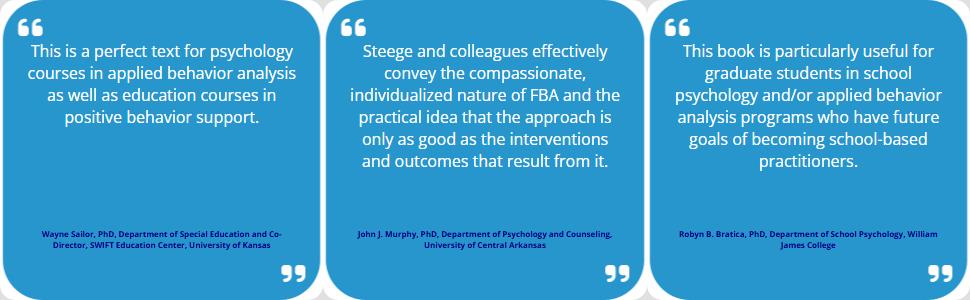 Reviews for Conducting School-Based Functional Behavioral Assessments, Third Edition
